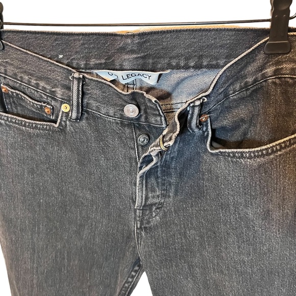 Our Legacy Men’s First Cut Washed Black Button Fly Jeans - Picture 3 of 9